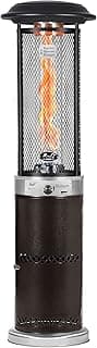 BALI OUTDOORS Propane Patio Heater, Stainless Steel Standing, 36,000 BTUs Portable Commercial Outdoor Gas Patio Heater with Glass Tube for Deck, Garden and Porch