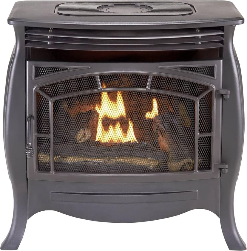 Duluth Forge Dual Fuel Ventless Gas Stove - Model FDSR25, Matte Finish, Remote Control