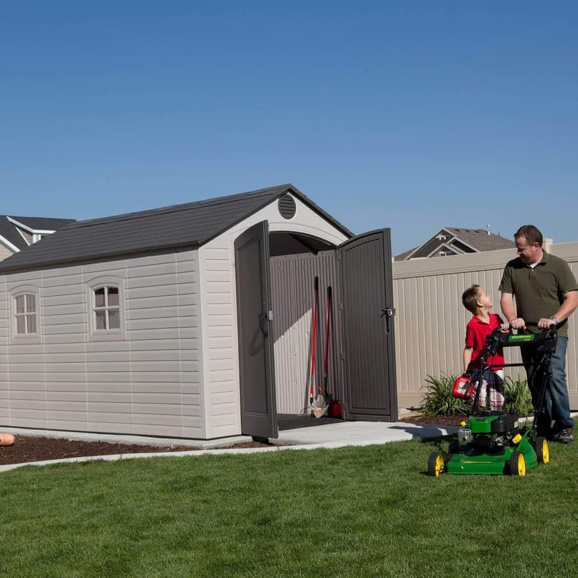 Lifetime 6402 Outdoor Storage Shed, 8 by 12.5 Feet; 2 windows