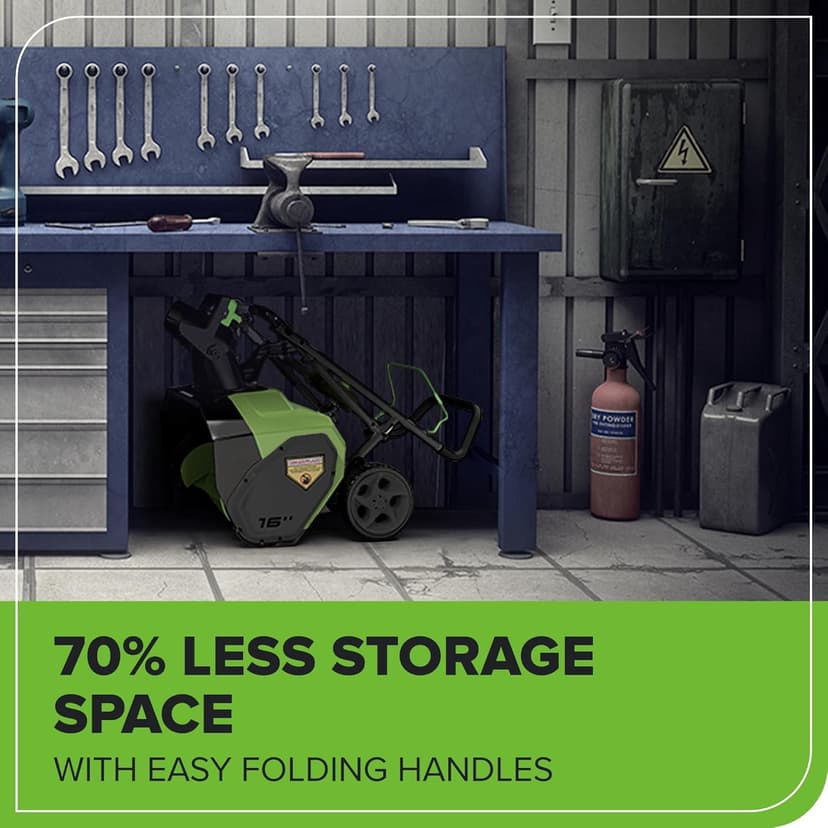 Greenworks 40V (75+ Compatible Tools) 16” Cordless Snow Blower, 5.0Ah Battery and Charger Included, SN40B410