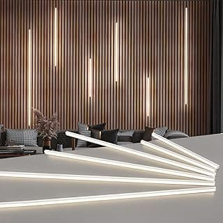 Art3d LED Recessed Lighting Kit - 6pcs Self-adhesive White LED Light with Smart Switch, 3000k Touching Switch Light for Wood Slat Wall Panels, Headboards, Stairs, Home decor, Under Cabinet Strip Light