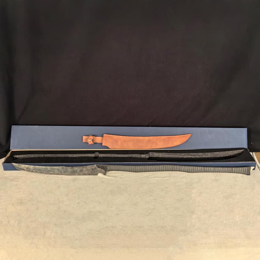 SV Handmade cast Manganese Steel Chopping Blade Sword, Full Tang, Outdoor, Hunting, Camping, Hiking, Survival, with Protective Cover, Multiple Styles to Choose from