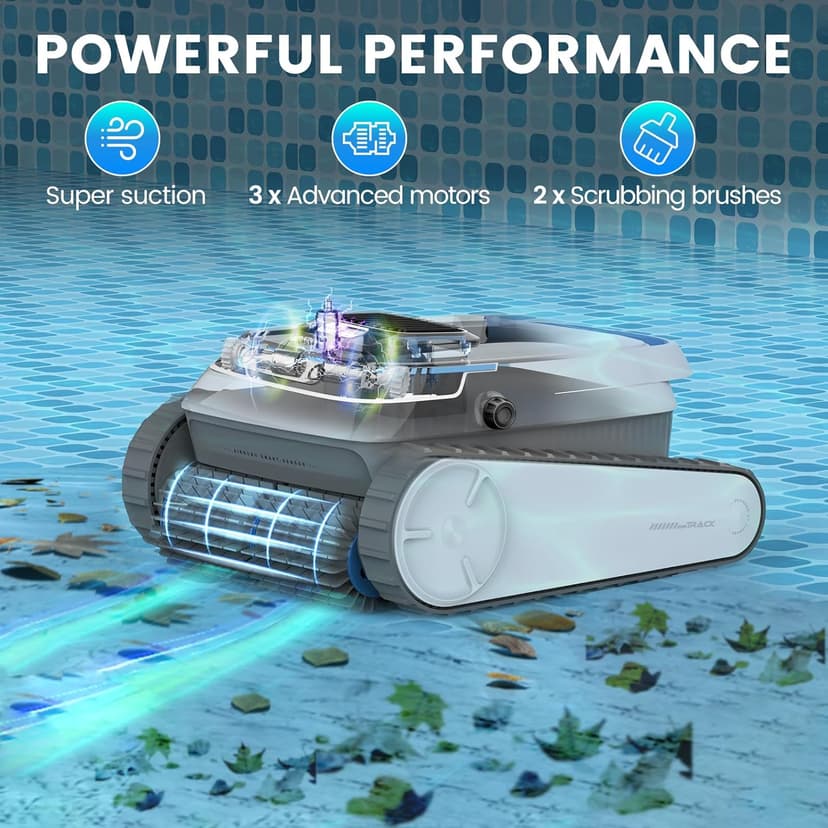 AIRROBO Pool Vacuum for Inground Pools, Smart Navigation Pool Cleaner Robot, Wall Climbing Pool Cleaner, Cleans Pool Floors, Walls & Waterline, 120 Min Run Time, for Above Ground & Inground Pools