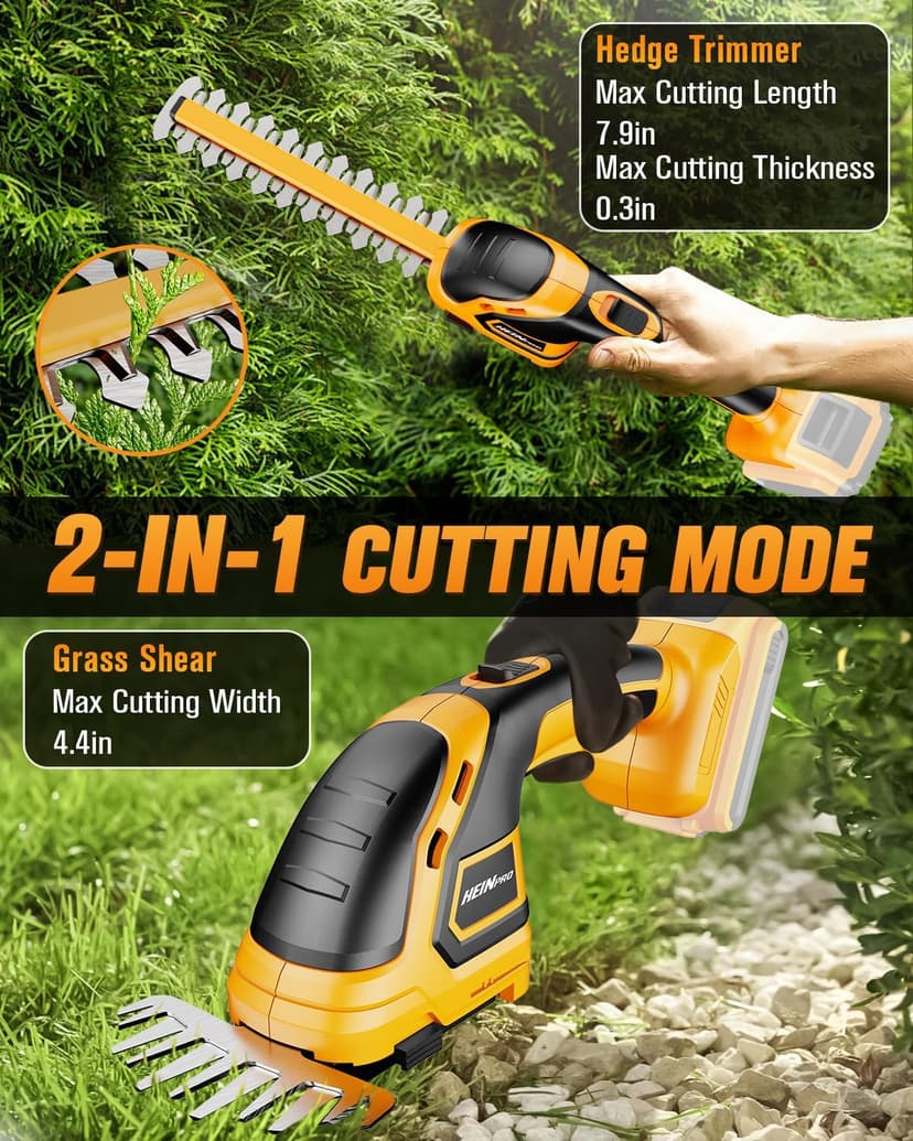 Cordless Hedge Trimmer Compatible with DEWALT 20V MAX Battery(No Battery), Electric Hedge Trimmer Cordless Grass Trimmers, Bush Trimmers Grass Shears Handheld for Yard, Garden, Lawn Care