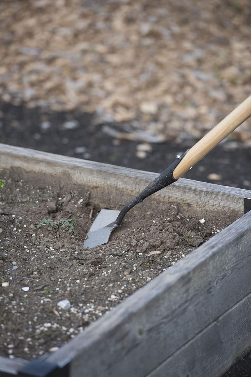 Gardener's Supply Company Lifetime Dutch Hoe | High-Carbon Boron Steel Blade & 54" Long European Ash Wood T-Handle | Easy to Use Gardening Tool