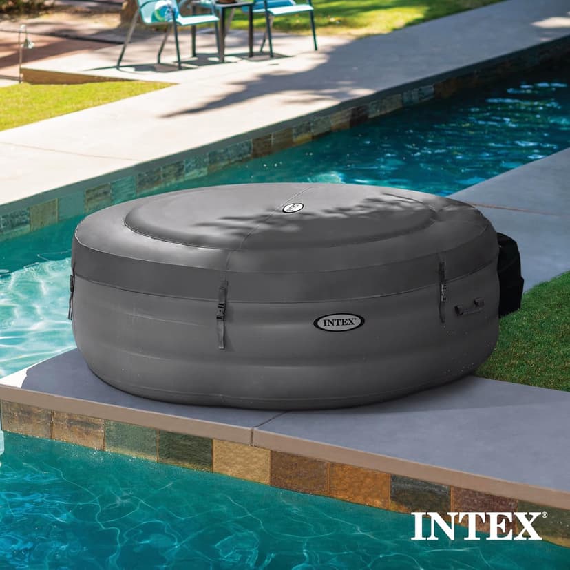 INTEX SimpleSpa Inflatable Hot Tub, 6 Person Bubble Massage Spa with Built-in Pump and Energy Efficient Cover