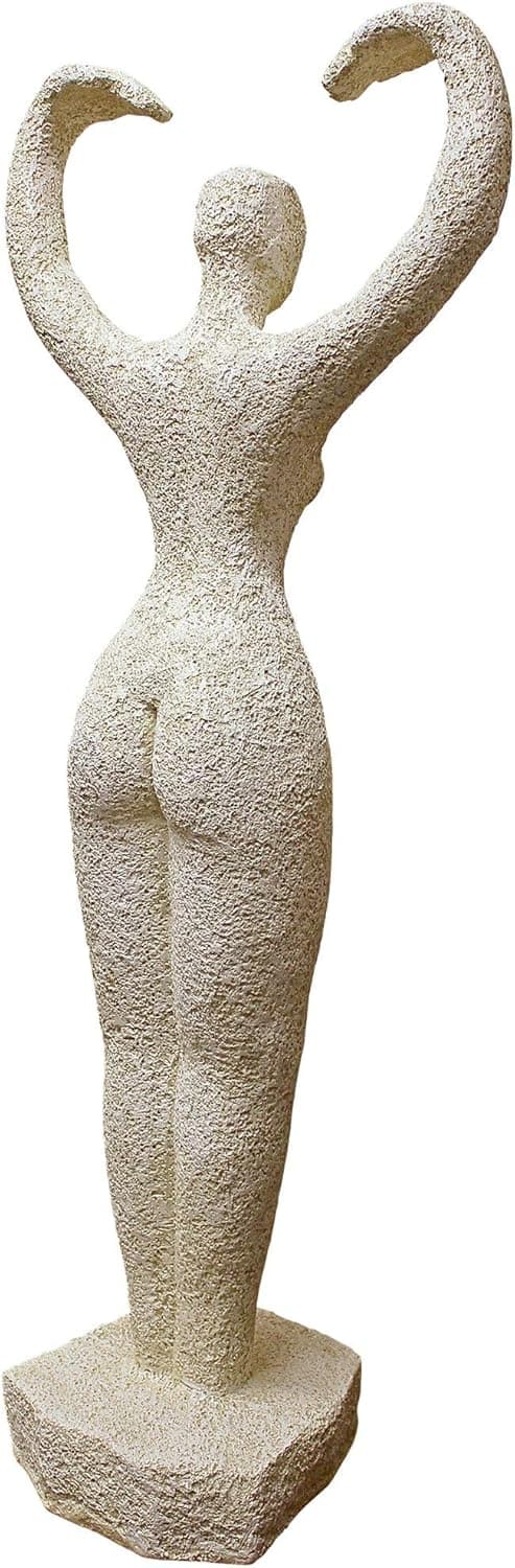 Design Toscano Neolithic Style Gaia Earth Mother Woman Indoor/Outdoor Garden Statue, 40 inches tall, Cast Stone Resin, Rough Stone Finish