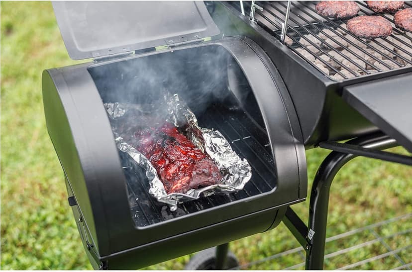 Royal Gourmet CC1830SC Charcoal Grill Offset Smoker with Cover, 811 Square Inches, Black, Outdoor Camping