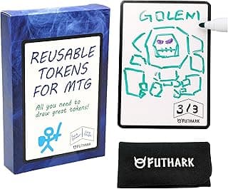 Futhark Dry Erase MTG Tokens Cards Set – Reversible Reusable Double-Sided Universal Tokens Proxy Cards for Magic: The Gathering, MTG Accessories Gift