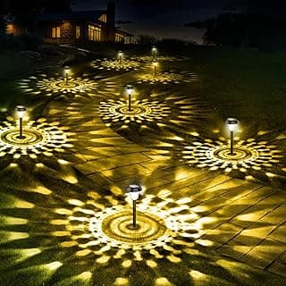 Super Bright Solar Lights Outdoor Waterproof 10 Pack, from Dusk to Dawn Up to 12H Solar Light for Outside, Auto On/Off Solar Powered Garden Pathway Lights, Yard Landscape Lighting