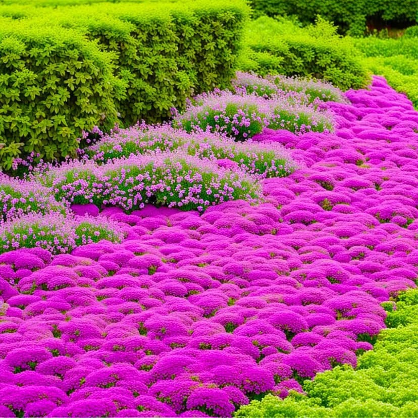 15000+ Creeping Thyme Ground Cover Seeds for Planting - Magic Perennial Flower Landscaping Seeds Heirloom Non-GMO Thymus Serpyllum Seeds for Garden