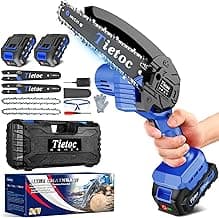 Tietoc Mini Chainsaw 6 Inch Cordless [Ease of Use] Portable Electric Chainsaw, Small Handheld Battery Powered Super Saw for Tree Branches, Unique Gifts Ideas for Men Dad Husband Fathers Him Her Women
