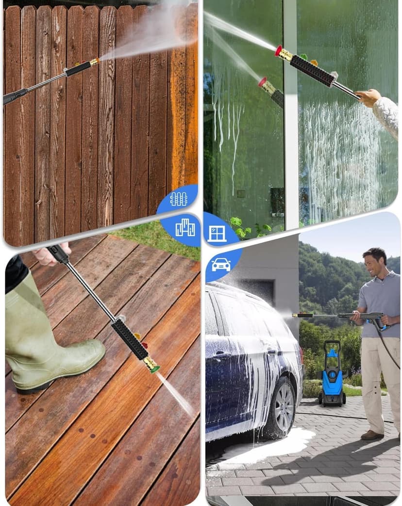 AgiiMan Electric Pressure Washer, 5000PSI Max 3.2GPM Power Washer Electric Powered with 20FT Hose, 4 Nozzles, Foam Cannon, High Pressure Cleaner Machine for Cars, Patios, Driveways, Fences, Navy