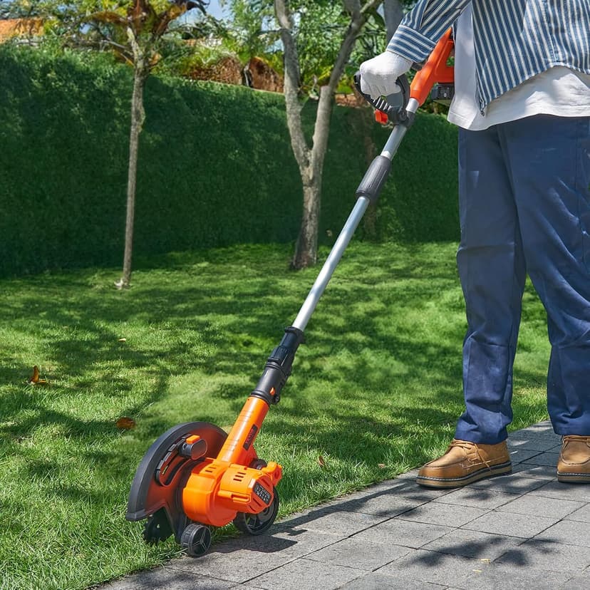 VEVOR Lawn Edger, 9-inch Large Blade, 20 V Battery Powered Cordless Edger Lawn Tool with 3-Position Blade Depth, Adjustable Handle, with Battery and Charger, for Lawns, Driveways, and Sidewalk Edges