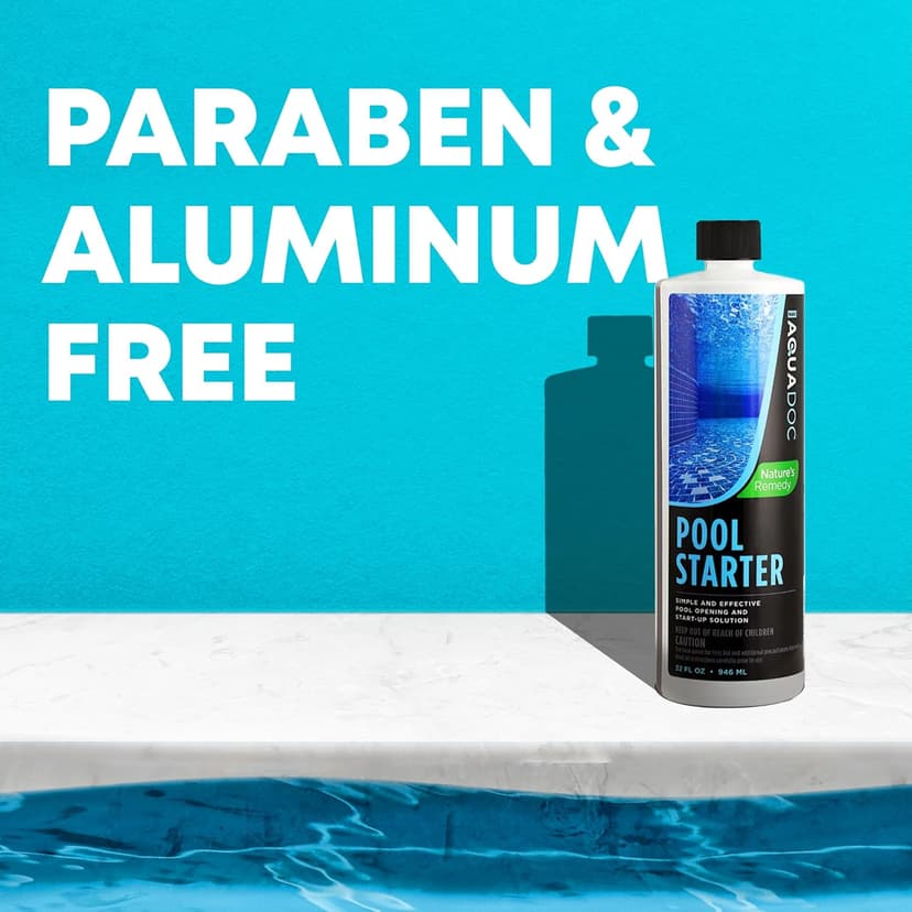 Pool Opening Chemical - 32oz for up to 30,000 gallons - Pool Starter Kit for Above Ground & Inground Pools - AquaDoc Pool Chemicals Made in USA