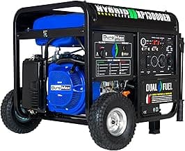 DuroMax XP13000EH Dual Fuel Portable Generator 13000 Watt Gas or Propane Powered Electric Start-Home Back Up, Blue/Gray