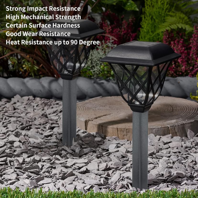 8PCS Torch Stake 8.25 Inch Pathway Light Stake Plastic Path Light Replacement ABS Plastic Stake Solar Stake for Garden,Pathway Lamps(Head Mounting Dia 0.83Inch)