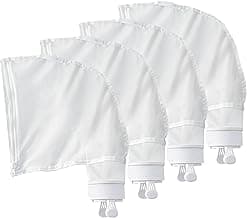 Pool Cleaner Bags, 4 Pack Pool Sweep Bag, Nylon Mesh Pool Vacuum Bag Replacement, All Purpose Bag with Zipper Enclosure, Pool Spa Part Fits Polaris 280, 480, Durable Filter Bag for K13, K16
