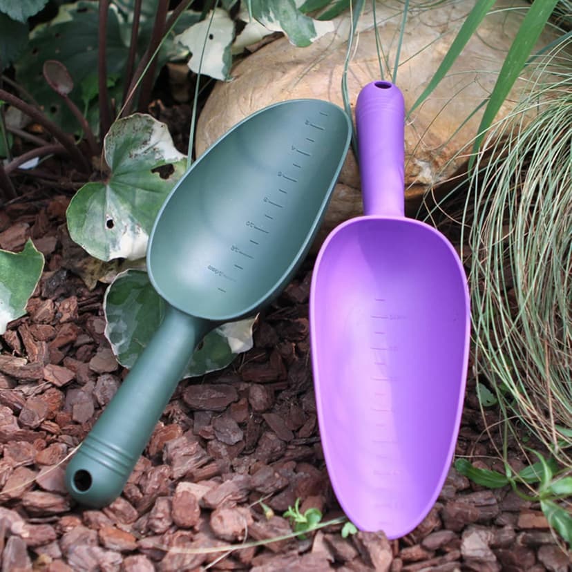 Ewer 4 Pack Plastic Garden Shovel,Garden Scooper Shovel,Plant Hand Shovel Trowels with Scale,Small Shovels for Gardening Kids Soil Transplanting Weeding Digging Planting,Multicolor,122616EIU8SQE