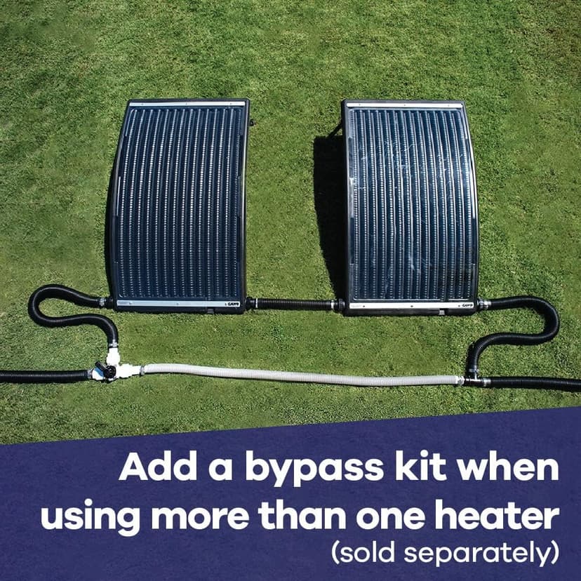 GAME 4721-BB SolarPRO Curve Solar Pool Heater, Made for Intex & Bestway Above-Ground and Inground Pools, Includes Intex Adapters, 2 Hoses & Clamps