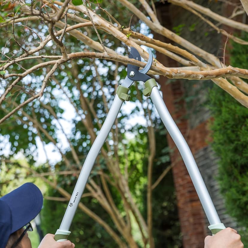 Worth Garden Heavy Duty 28" Bypass Lopper - Bypass Tree Trimmer - Japanese SK5 Steel Blade w/Non-stick Coating - Branch Cutter w/Ergonomic Non-Slip Handles - 1-1/4" Cut Capacity - S404A00