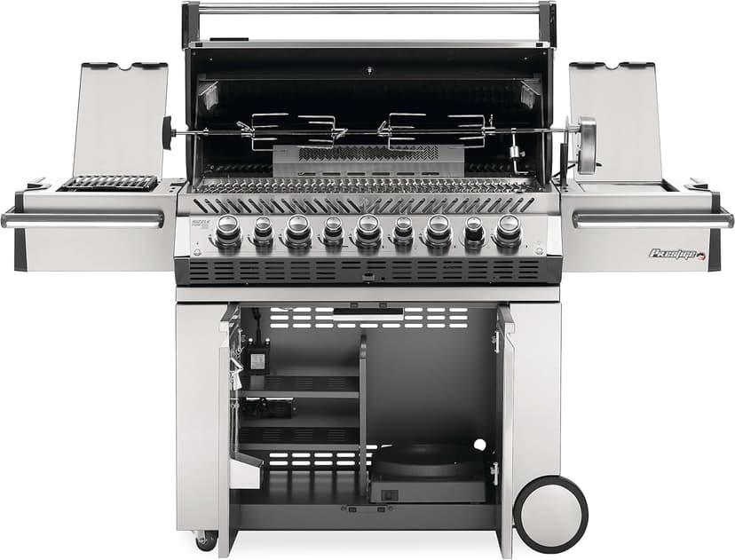 Napoleon PRO665RSIBNSS-3 Prestige PRO RSIB Natural Gas Grill, 665 sq.in. + Infrared Side and Rear Burners, Stainless Steel
