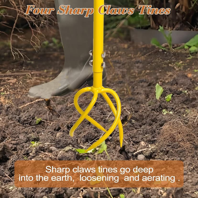 Garden Hand Tiller Garden Claw Twist Tiller Cultivator Tiller Soil Lossener Lawn Aerator Areator Loosen, Rototiller, Garden Bed and Plant Box Cultivator, Garden Tools.