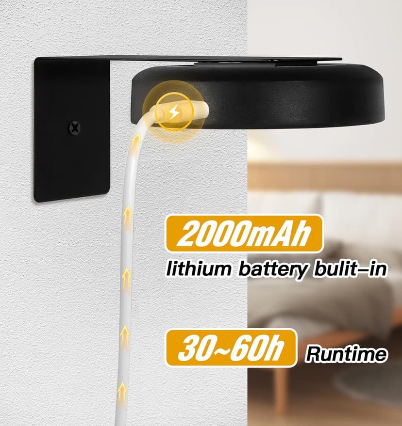 3pack Battery Picture Lights for Wall ,Painting Light Rechargeable with Remote&Motion Sensor 2in1,Wireless Display Art Light Dimmable,Led Accent Wall Light Highlight Picture with 3 CCT for Gallery