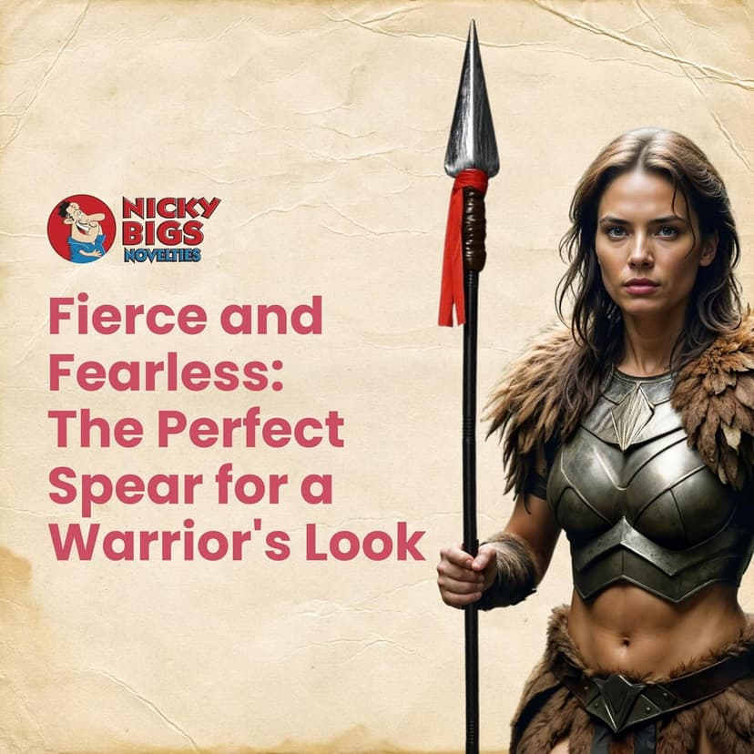 Nicky Bigs Novelties - Adult Plastic Spartan Spear, Roman Replica, Viking Spear Costume, Native American Weapons Roman Gladiator Woman and Men Spartan Halloween Costume