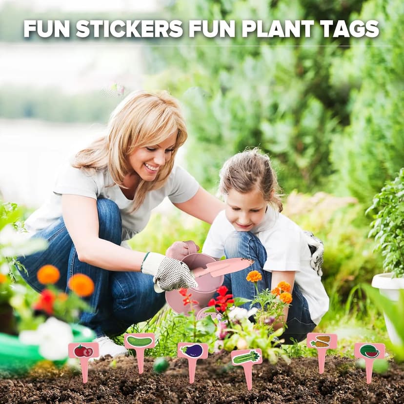 Kids Gardening Set 14Pcs Gardening Tools for Kids with Tote Bag,Watering Can, Shovel, Apron, Garden Book and More Educational STEM Learning Outdoor for Toddlers Boys Girls (Floral)