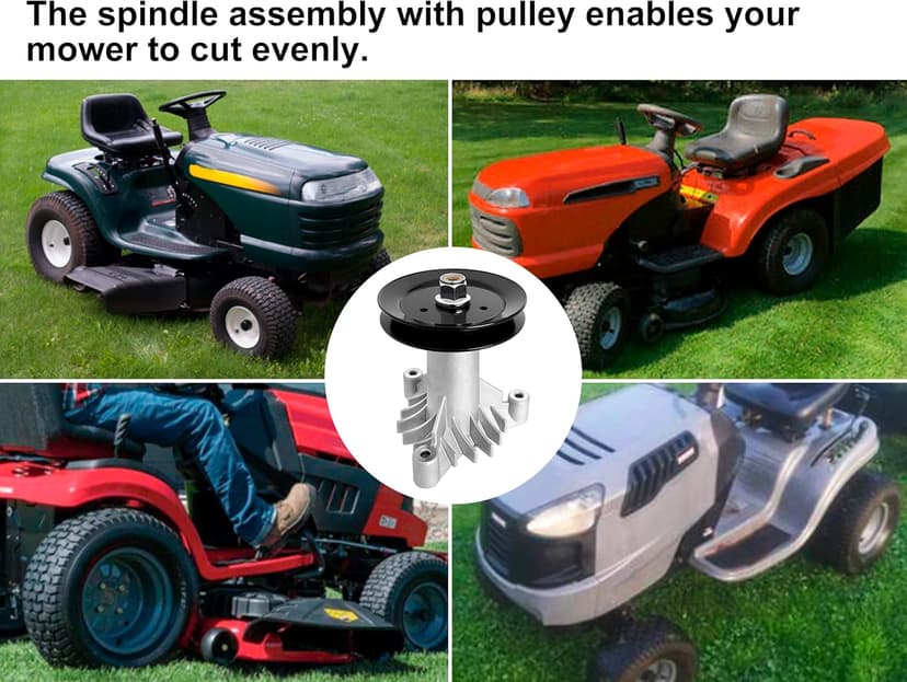 130794 Spindle 153535 Pulley Compatible with Craftsman Mower - Spindle Assembly with Pulley Compatible with Craftsman LT1000 LT2000 DYT4000 42" Deck Tractor, HU, Poulan Pro Riding Mower
