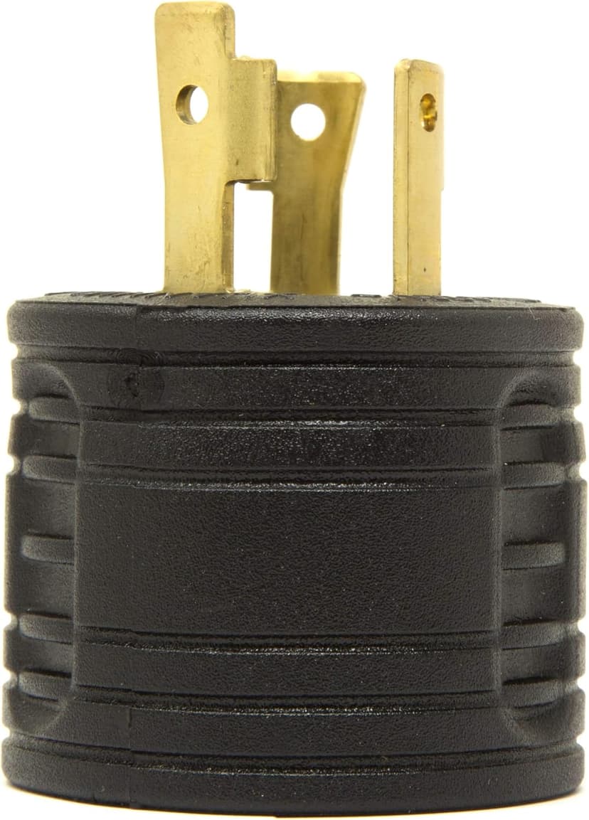 WEN GNA030, NEMA L5-30P Twist-Lock Power Plug to TT-30R Ready Outlet 120V 30-Amp 3600-Watt Generator to RV Adapter, Black