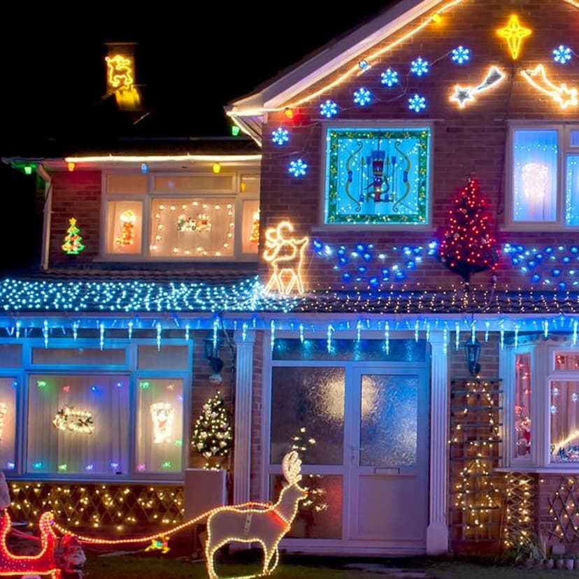 TW SHINE Warm White Christmas Lights Outdoor, 20FT 100 Count Incandescent Christmas Light Indoor, Waterproof Christmas Tree String Lights for Xmas Decorations