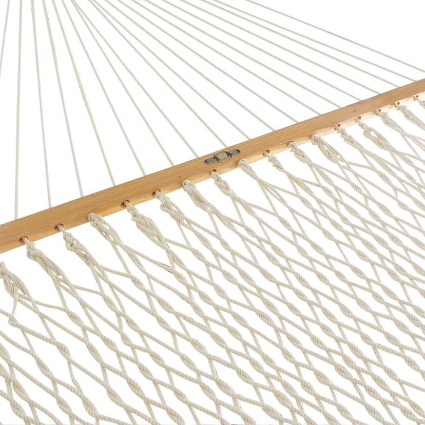 Original Pawleys Island 14OC Original Deluxe Cotton Rope Hammock with Free Extension Chains & Tree Hooks, Handcrafted in The USA, Accommodates 2 People, 450 LB Weight Capacity, 13 ft. x 60 in.