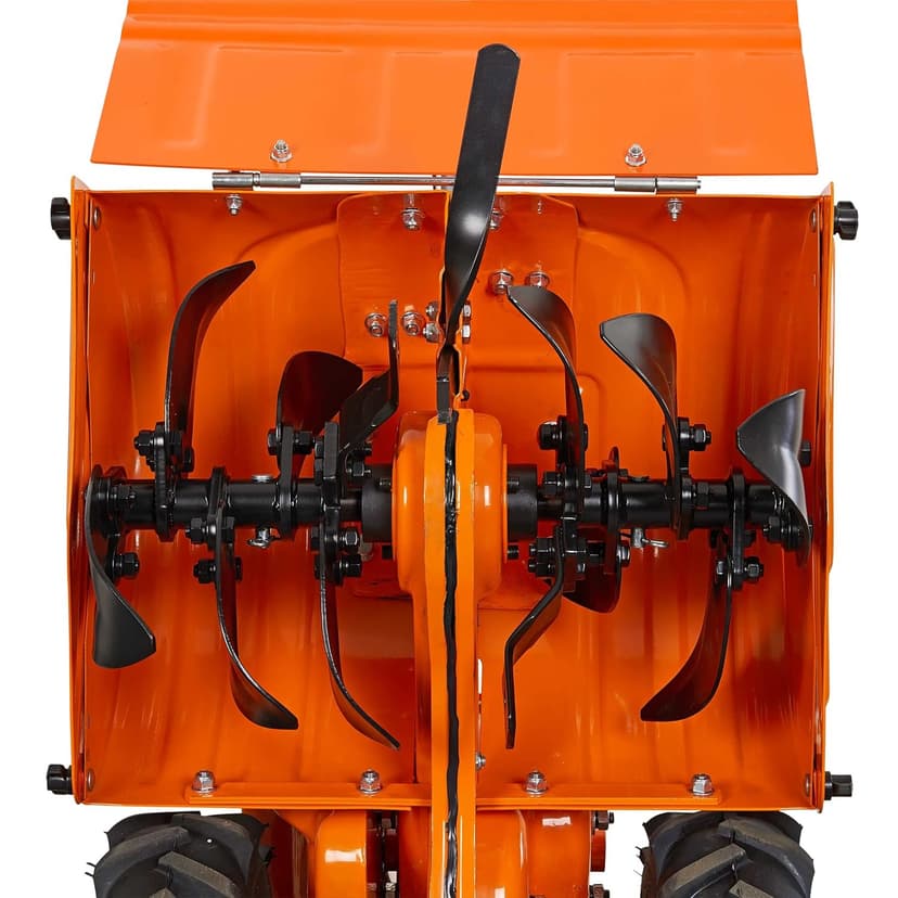 YARDMAX 18 in. 209 cc Gas OHV Engine Rear Tine Tiller with Dual Rotating Tilling