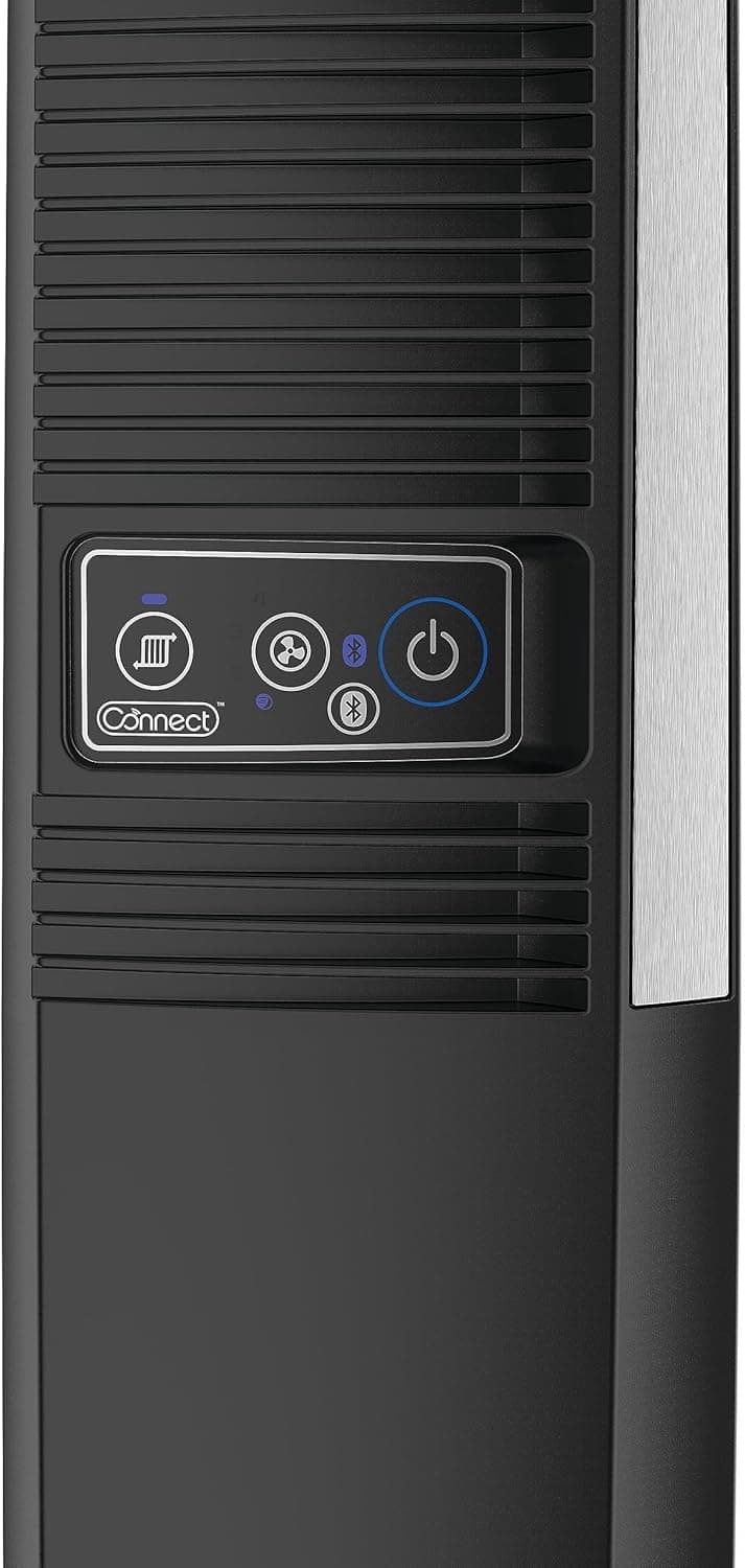 Lasko 42" Portable Outdoor Tower Fan with Bluetooth Technology for Decks, Patios and Porches with 4 Speeds, Night Mode, Internal Oscillation, Black, YF200, Large