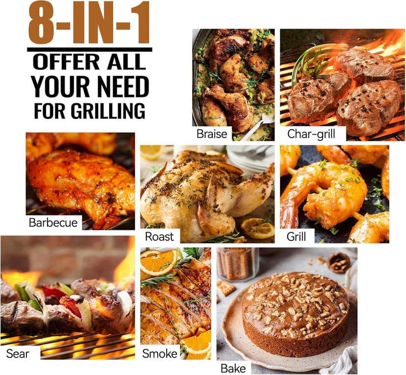 Z GRILLS 2025 Electric Pellet Grill & Smoker, 700 sq in Cooking Area, Dual-Wall Insulation, PID V2.1 Controller, Meat Probes, Easy Hopper Clean-out, Includes Grill Cover, 8 in 1 Outdoor BBQ, 700D6
