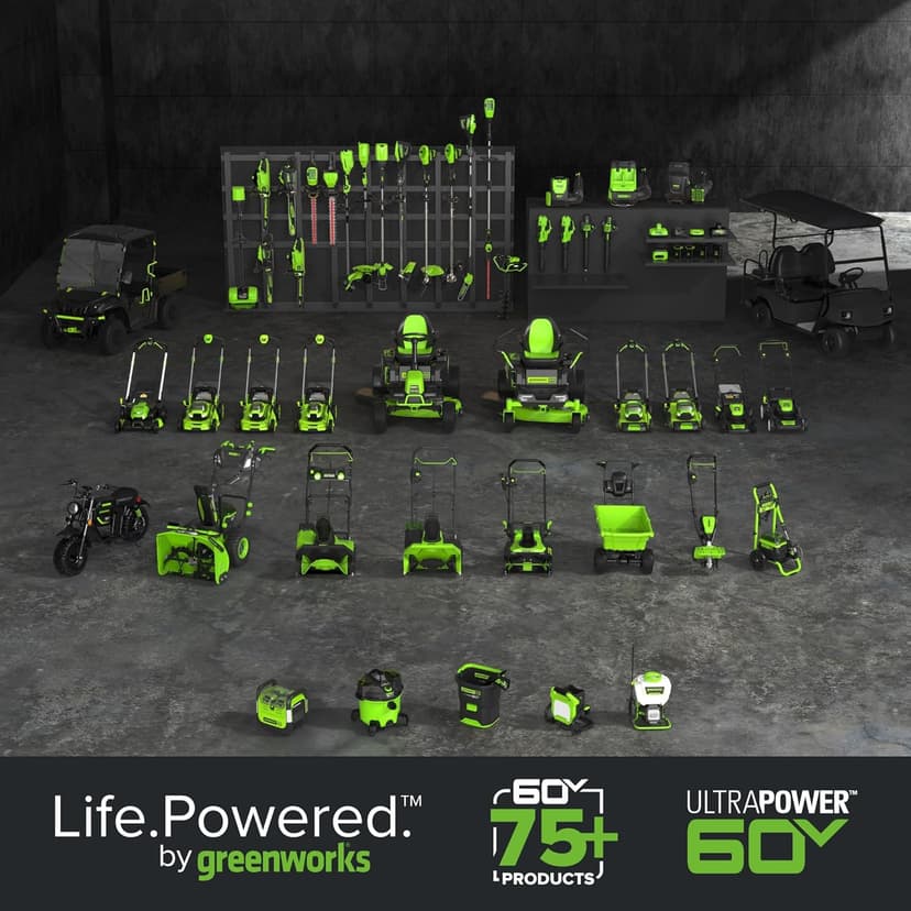 Greenworks 60V 17" Brushless (Push) Lawn Mower, 4.0Ah Battery and 3A Charger