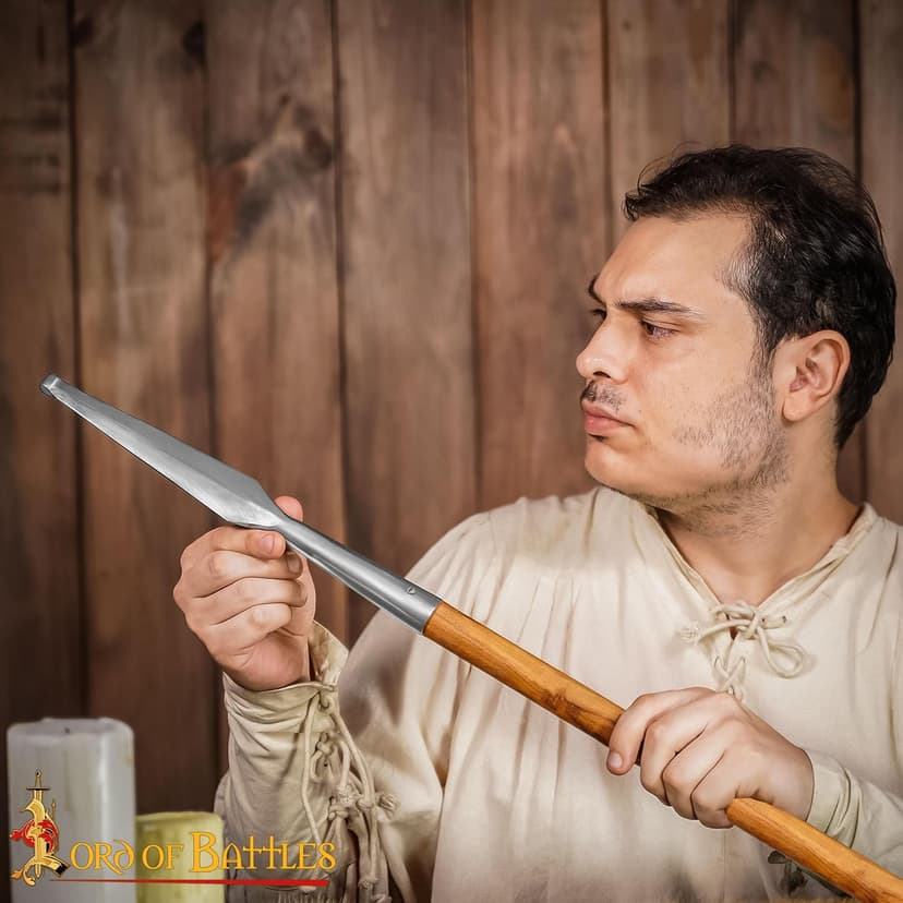 Medieval Spear Head Hand Forged from Carbon Steel Functional Viking Spearhead Combat Battle Ready Armor Hunting Lozenge Throwing Spearhead LARP SCA