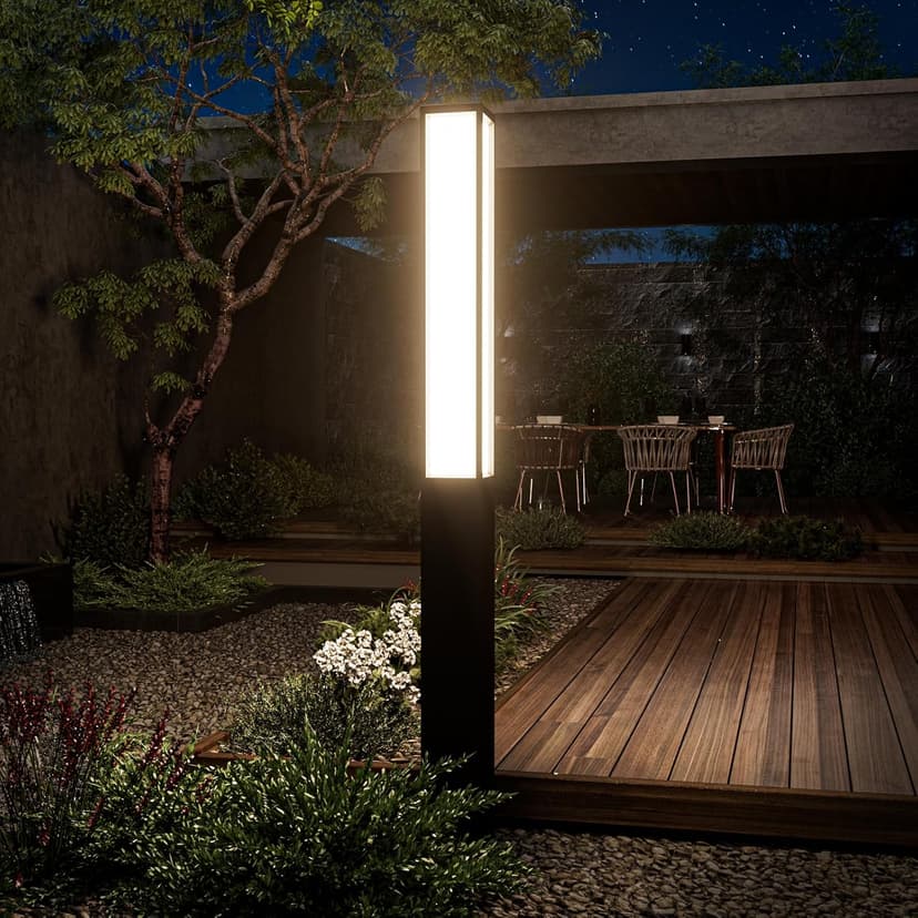 SkyGlow Outdoor Landscape Path Light, 71" Waterproof Aluminum LED Lighting, 8W 800LM Curb Appeal Lights, Modern Lawn Lights with for Garden, Pathway, Bollard, Patio, Courtyard, Driveway Decoration