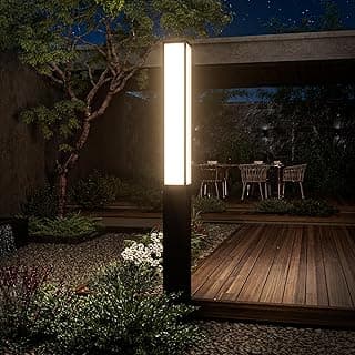 SkyGlow Outdoor Landscape Path Light, 71" Waterproof Aluminum LED Lighting, 8W 800LM Curb Appeal Lights, Modern Lawn Lights with for Garden, Pathway, Bollard, Patio, Courtyard, Driveway Decoration