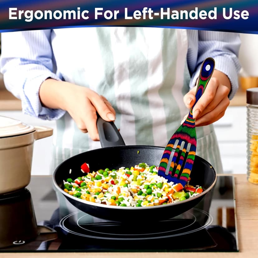 Lefty’s Left Handed Spatula Slotted Turner - Pakka Kitchen Tool - Great for Cooking, Fipping, Turning Food, Egg Flipper, General Purpose - Gifts for Left-Handed People, Lefty, Adults, Chefs and Women
