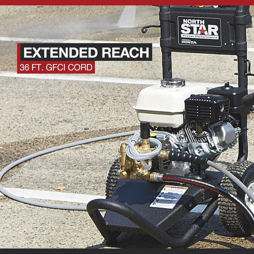 NorthStar Electric Wet Steam Cleaner and Hot Water Commercial Pressure Power Washer Add-on Unit - 4000 PSI, 4 GPM, 115 Volts