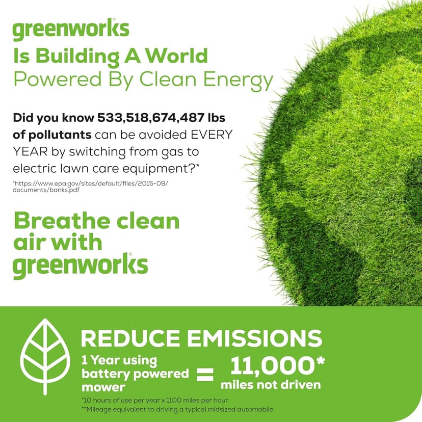 Greenworks 60V 17" Brushless (Push) Lawn Mower, 4.0Ah Battery and 3A Charger