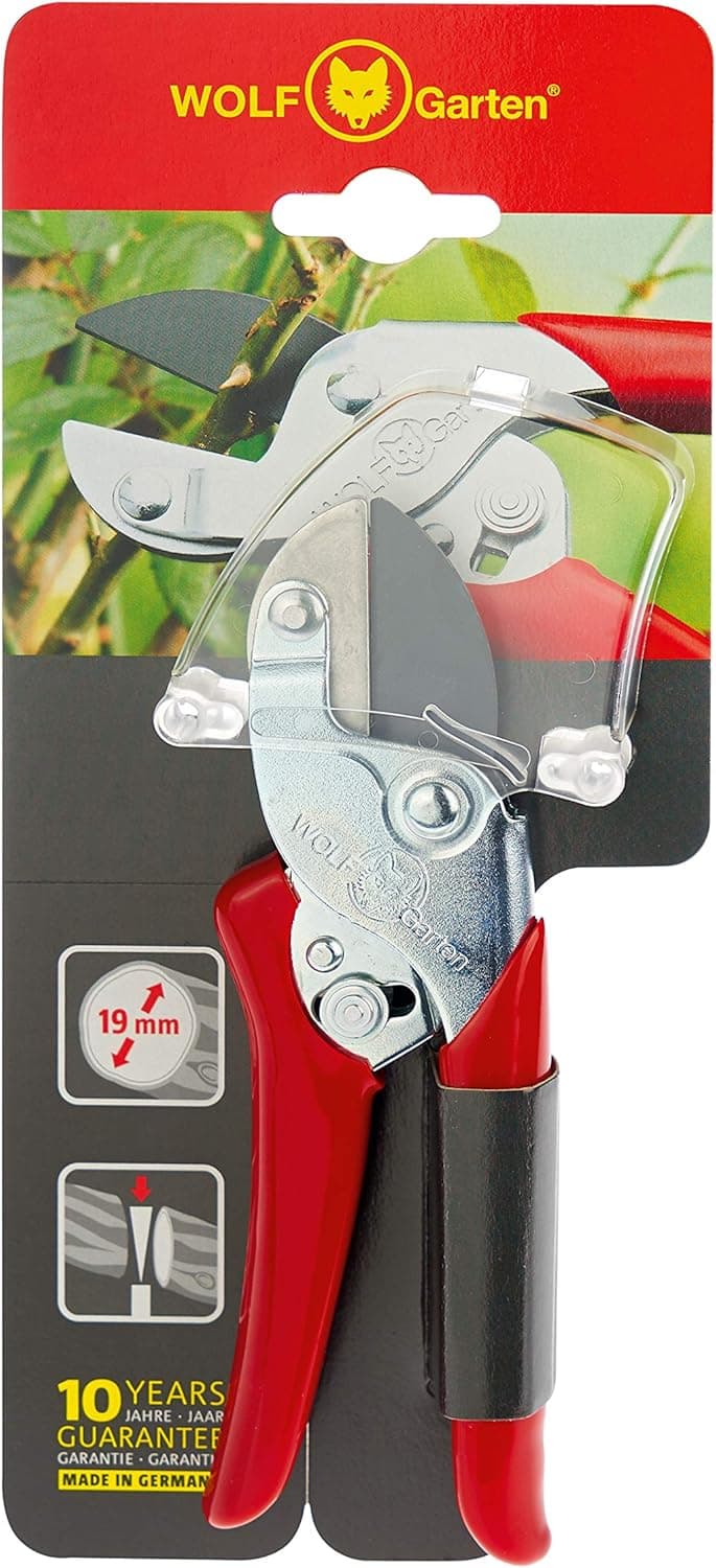 Wolf-Garten RSEN Anvil Secateurs, Red, 39.5x7.84x3 cm