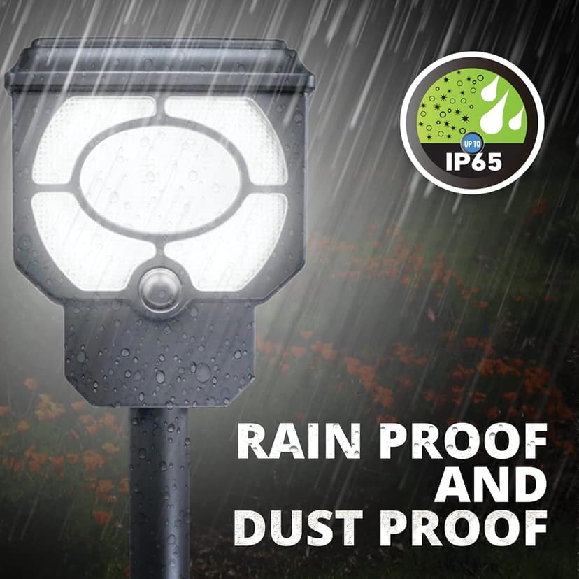 Good Earth Lighting Battery Operated LED Landscape Path or Deck Lights in Bronze, Motion Sensor with Auto Off, 50 Lumens, 5000K Color Temperature, Set of 2 Lights