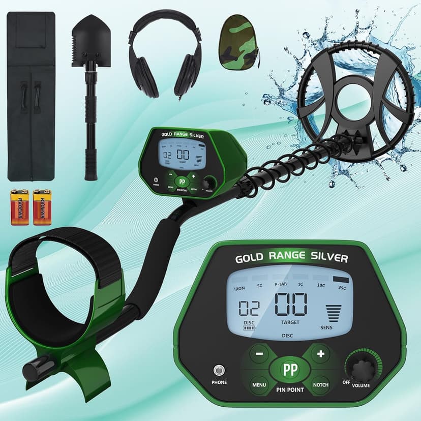 Housiwill Metal Detector, Metal Detector for Adults Professional with LCD Display, IP68 Waterproof Metal Detector, 4 Professional Mode with Higher Accuracy DSP Chip