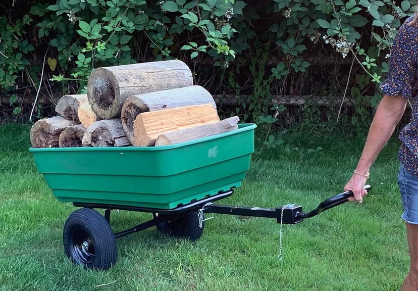 Tow Barrow Dumping Lawn and Garden Utility Trailer, 6.5 Cubic Foot