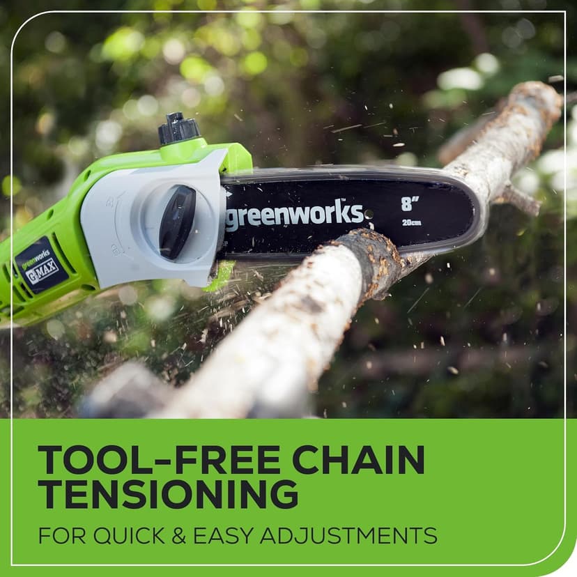 Greenworks 40V 8" Pole Saw + Pole Hedge, 2.0Ah Battery (Gen 1)