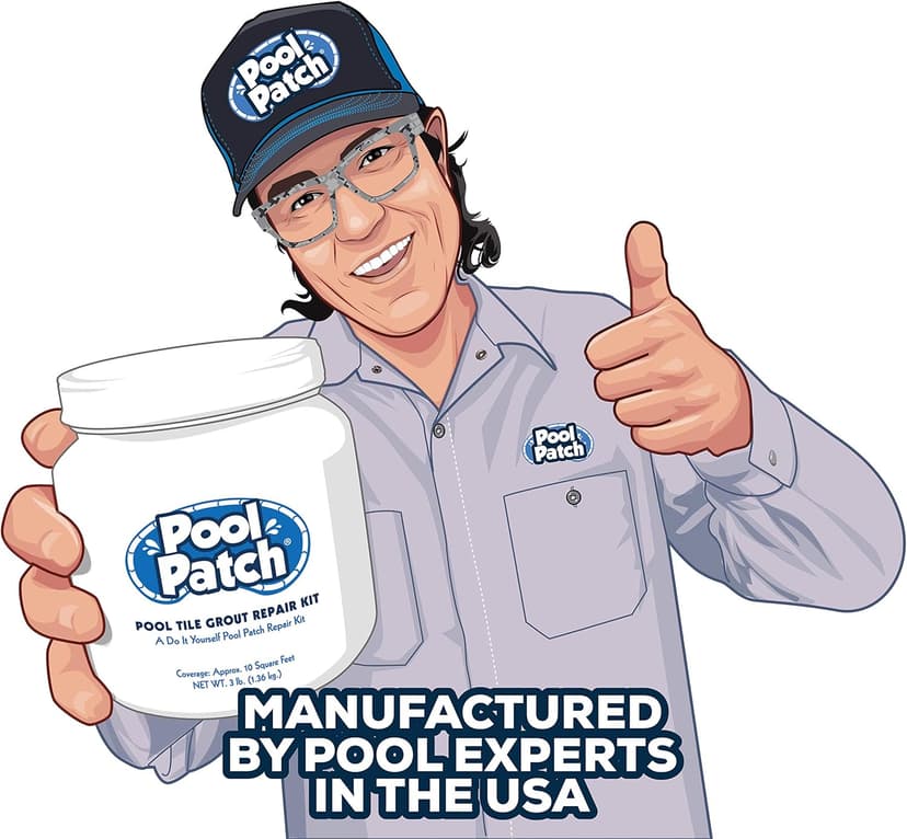 Pool Patch Gray Pool Tile Grout Repair Kit, 3-Pound, Gray